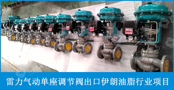 雷力ZJHP-16C氣動單座調(diào)節(jié)閥助力伊朗油脂行業(yè)項目